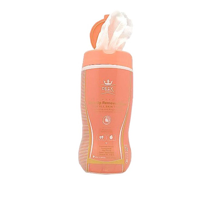 دستمال مرطوب استوانه‌ای پاک‌کننده آرایش دایلکس 70 عددی