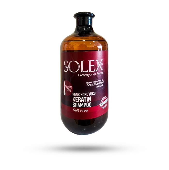 شامپو کراتین SOLEX مخصوص موهای رنگ شده حجم 1000 میلی لیتر
