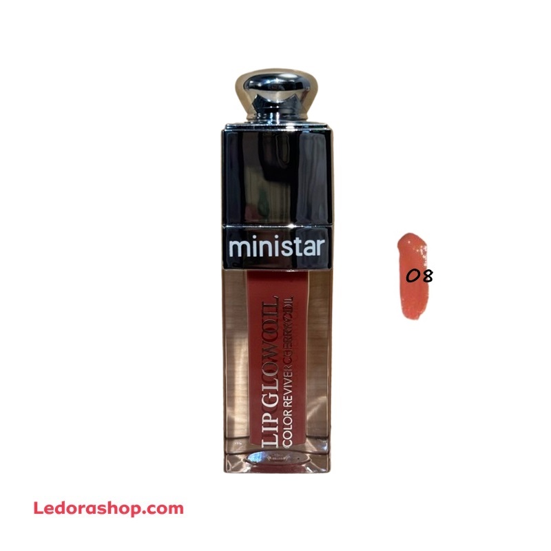 رژلب مایع مینی استار سری رنگ‌های گیلاسی کد 08  طرح Dior حجم 12 میلی لیتر