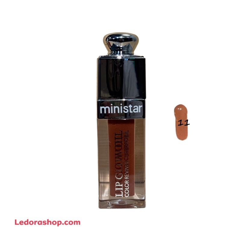 رژلب مایع مینی استار سری رنگ‌های گیلاسی کد 11  طرح Dior حجم 12 میلی لیتر
