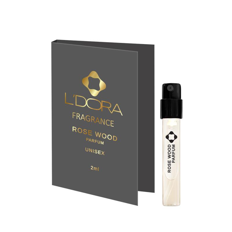 تستر پرفیوم نیش لدورا فرگرنس مدل ROSE WOOD حجم 2 میلیلیتر