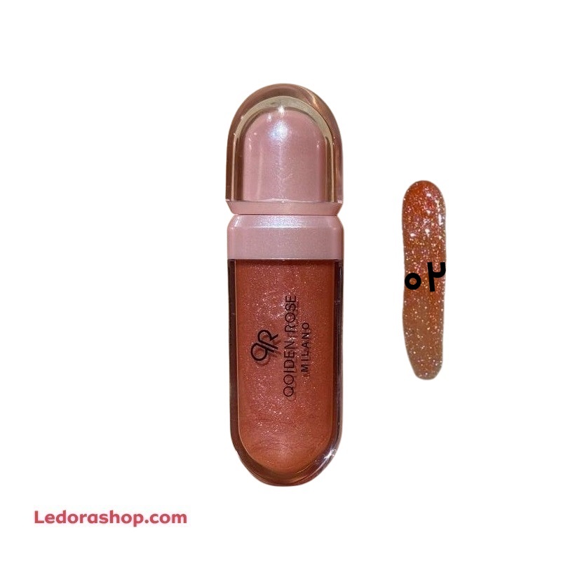 برق لب شاین آبرسان لب سه بعدی QUIDEN ROSE سری MILANO طرح KIKO کد 02
