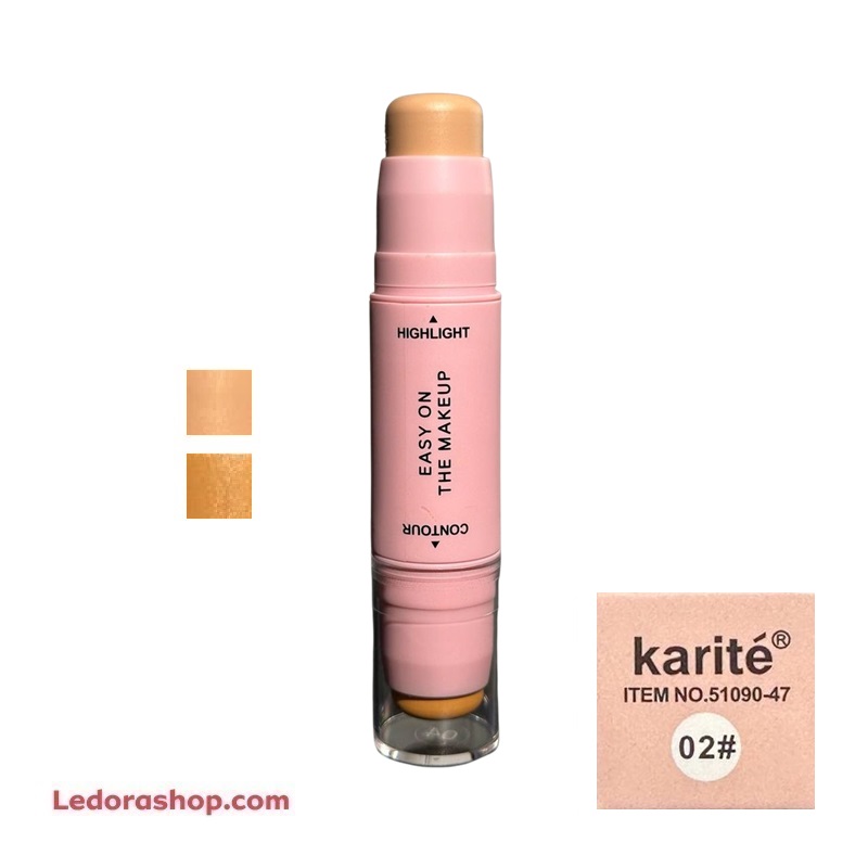 کانتور و هایلایتر استیکی دو سر کاریته - مدل Sculpt & Glow کد 02 وزن 7 + 7 گرم