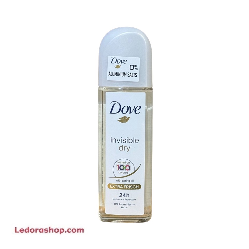 اسپری بدن داو مدل invisible dry فاقد آلومینیوم و نمک حجم 75 میلی لیتر